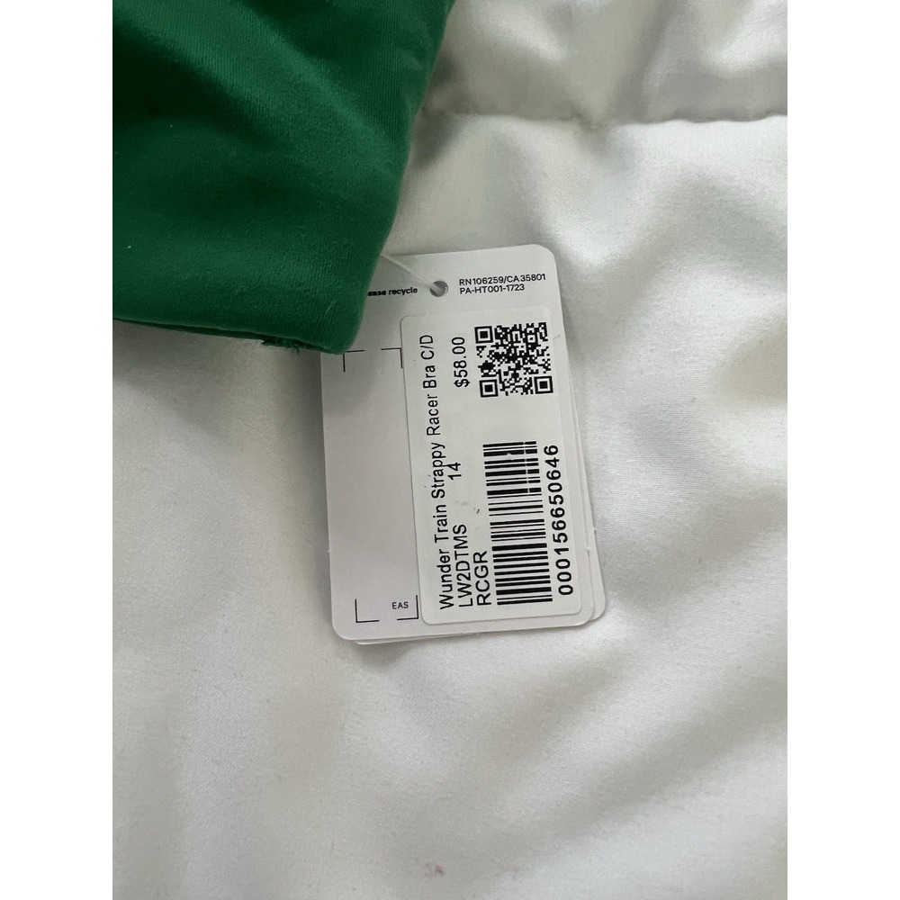 lululemon Wunder Train Strappy Racer Bra, C/D Cup Green Size 14 (179) - Picture 4 of 5